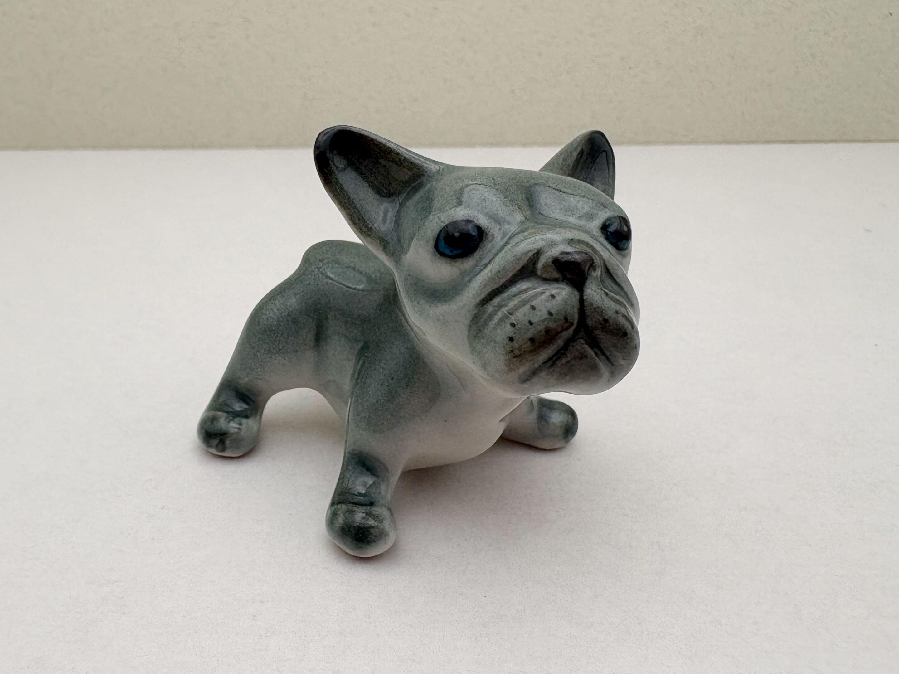 手作り陶器製フレンチブルドッグの置物：Frenchie Decor - Etsy 日本