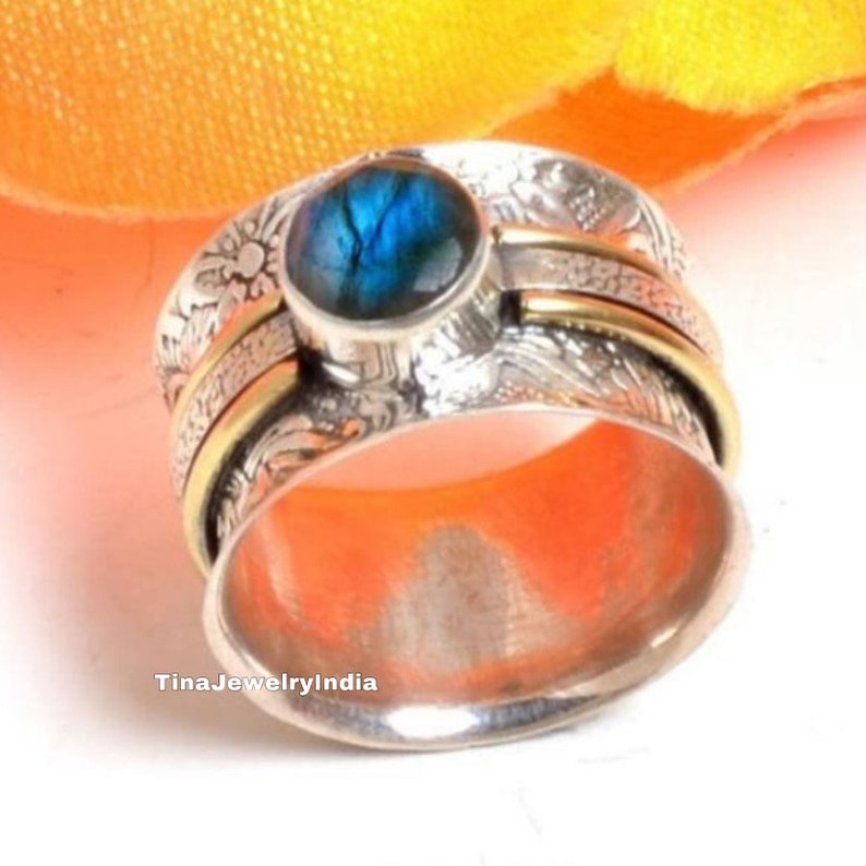 Ruby Gemstone Ring* 925 Sterling Silver Wide Band Ring*Handmade Ring*Meditation Ring*Statement*Gift Ring*Women Ring*Free Shipping* Thumb