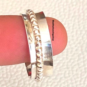925 Sterling Silver Spinner Wide Band Ring, Handmade Ring, Statement Ring, Gift For Her, Women Ring, Christmas Gift Jewelry, Boho Wide Ring,