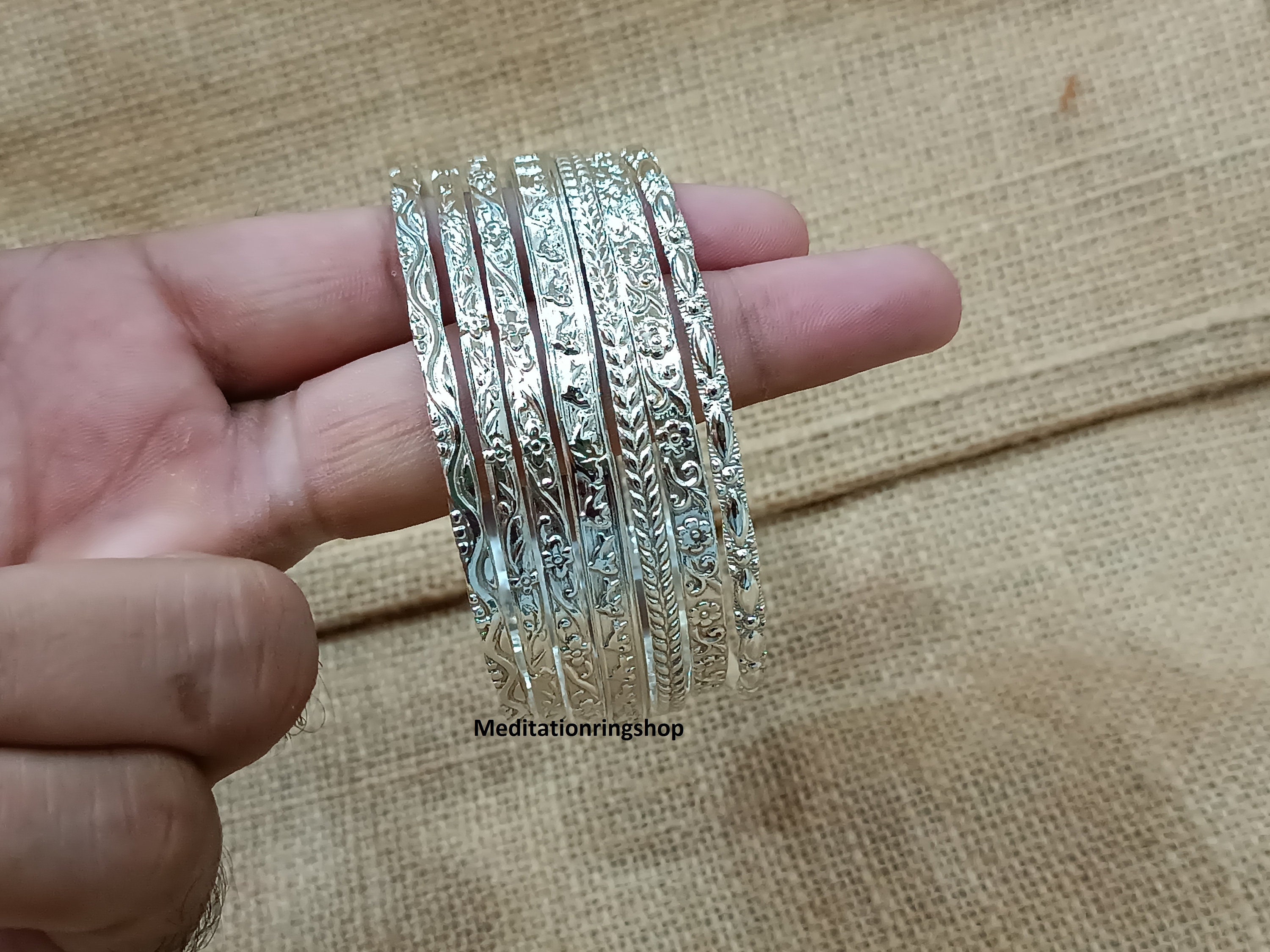 7 Set Silver Bangle ,designer Bangle 925 Sterling Silver Bangle ,7
