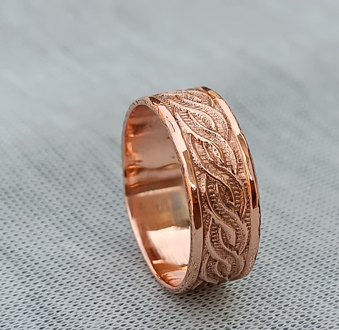 Women's Copper Rings Copper Ring, Women Ring, 100% Pure Copper Ring, Gift for Mom, Natural ...