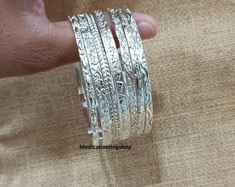 7 Set Silver Bangle ,designer Bangle 925 Sterling Silver
