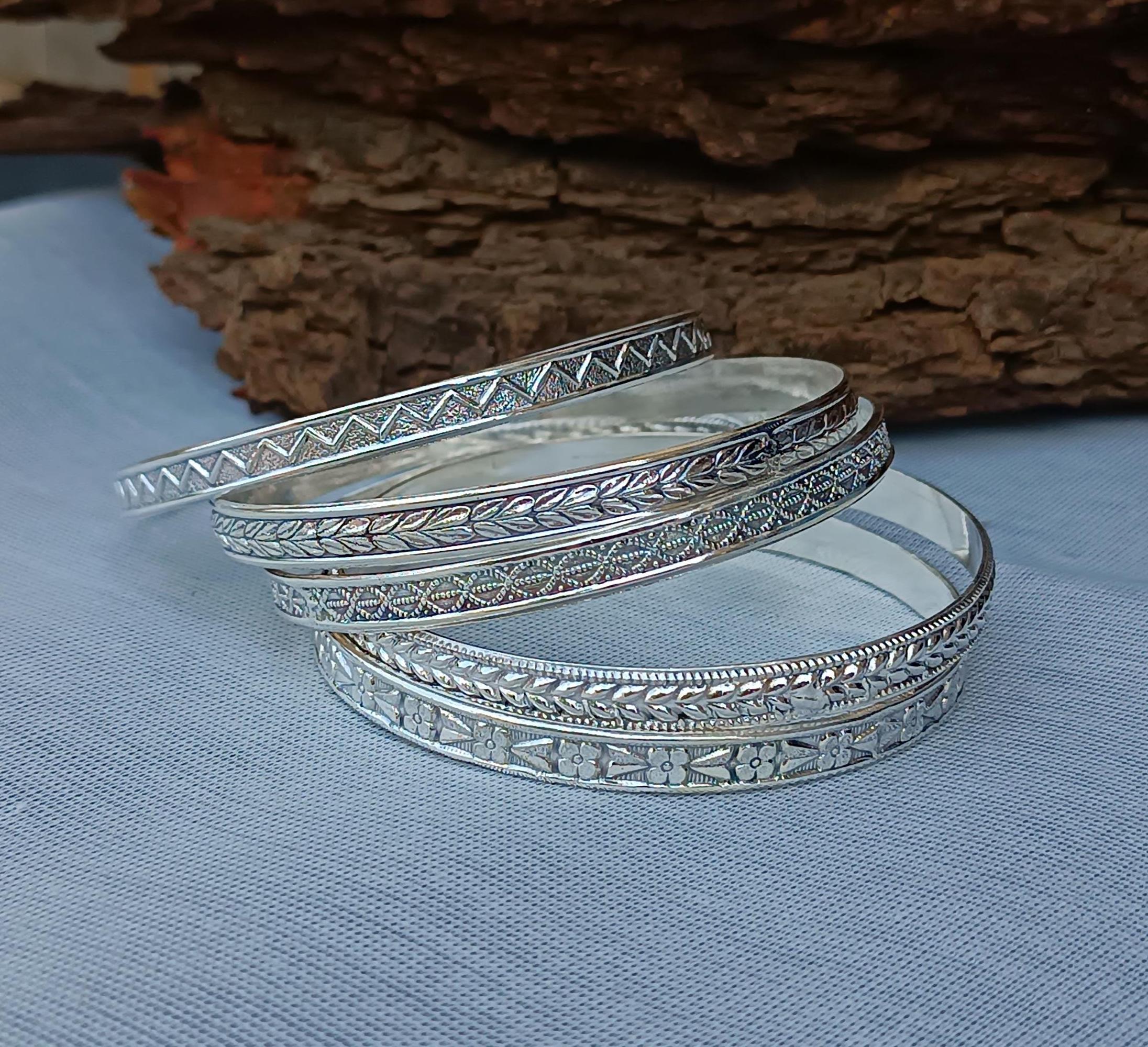 アクセサリー silver 925 simple design bangle 925 Silver Simple Design Bangle – Minimal & Timeless – 925 silver