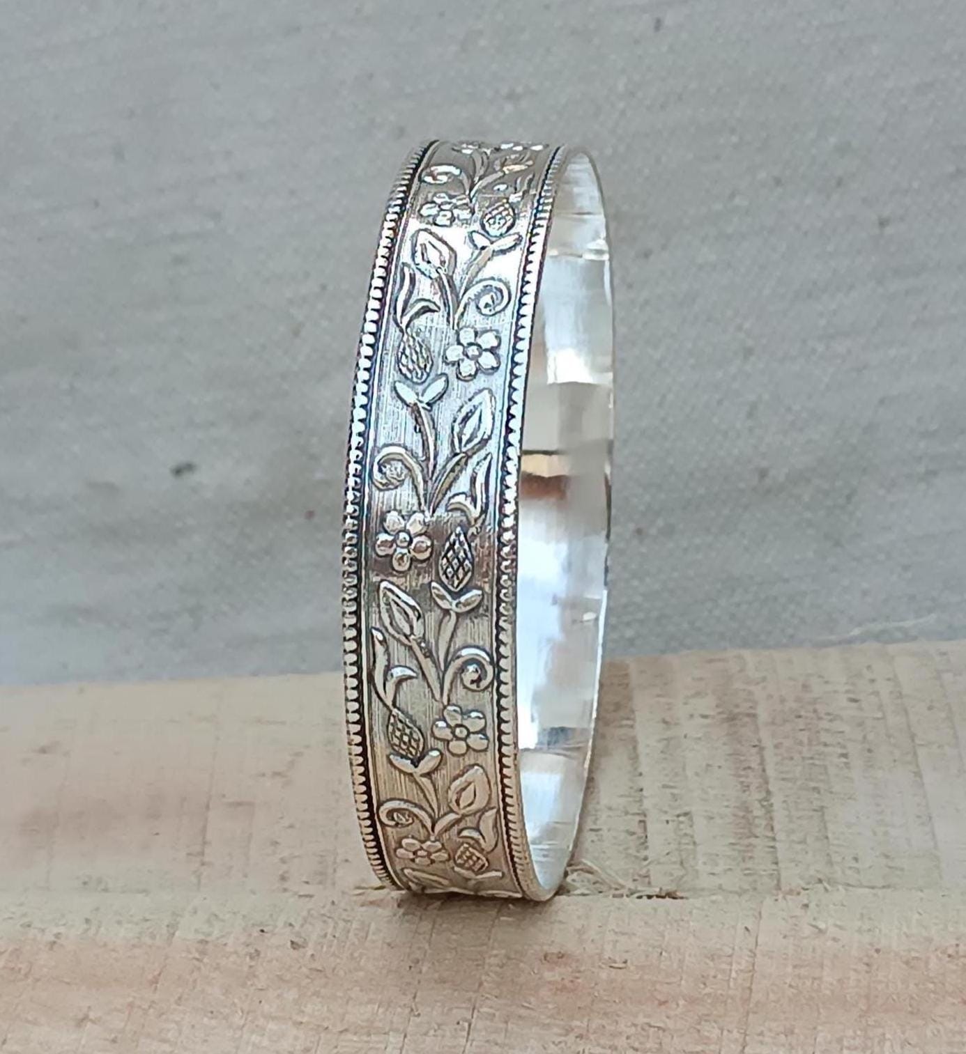 アクセサリー vintage unknown silver bangle Silver Single Bangle ,925 Sterling Silver Bangle , Designer Bangle
