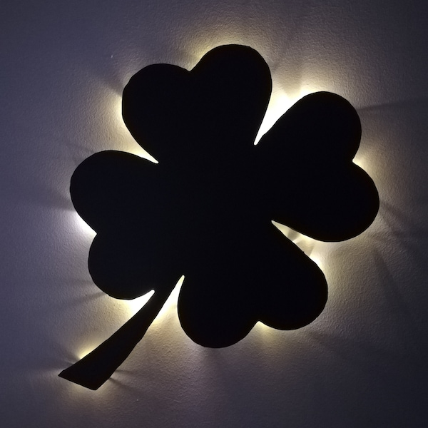 3D printed Shamrock Clover //Sign Four Leaf Clover// St. Patricks decor//Green Clover Irish Sign// 4 blaettriges Kleeblatt//3D printed