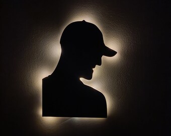 Famous race driver Silhouette Lamp /  F1 / 3D printed/ Motorsport