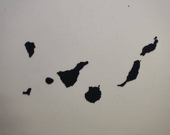 Las Gran Kanarische Inseln - Der Archipel komplett, so gut dekoriert, dass er sich befindet. 3D Eindruck