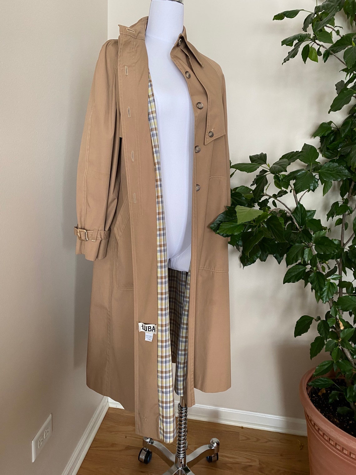 Vintage Lined Trench Coat Etsy
