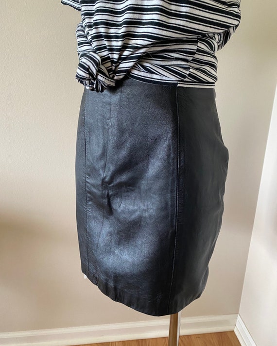 vintage 80s leather skirt - Gem