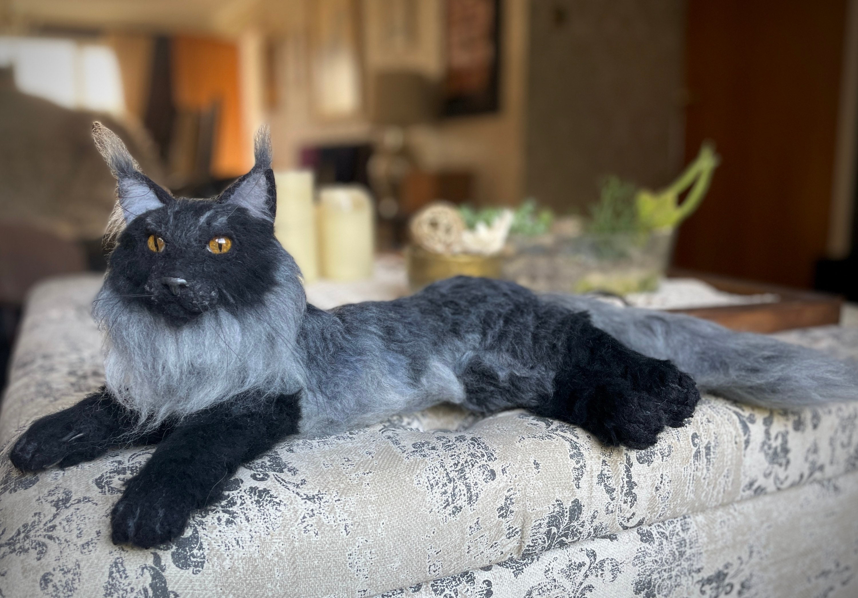 Large Stuffed Cat Plush Toy White Himalayan Birman Ragdoll Taylor