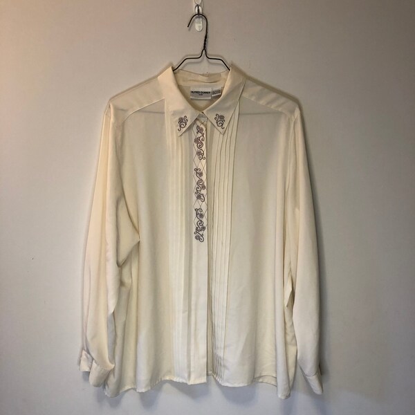 Blusa de detalle floral Alfred Dunner de 1980