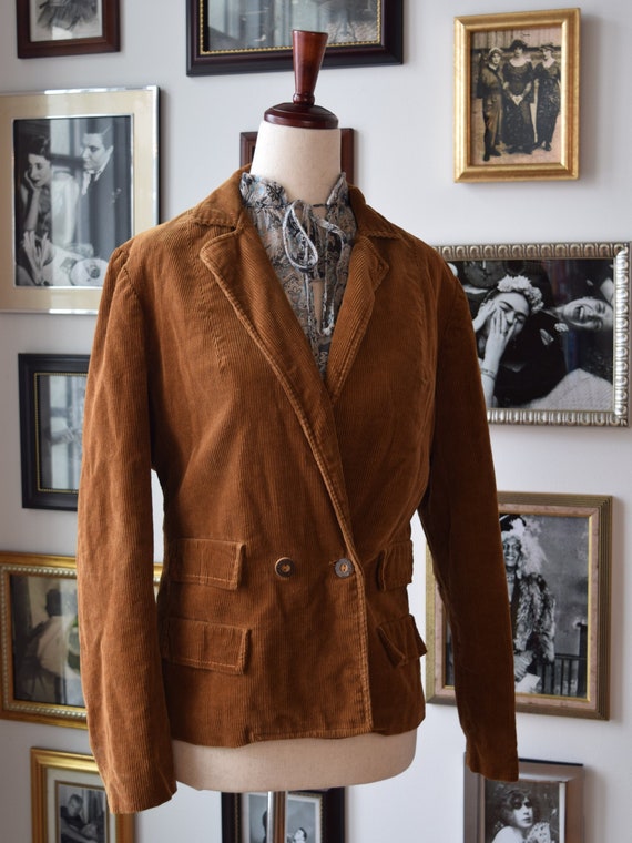 1970s Vintage Bobbie Brooks Brown Corduroy Blazer 