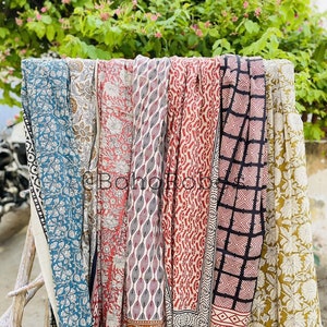 Hand Block Print Cotton Beach Sarong: Soft Voile Summer Pareo