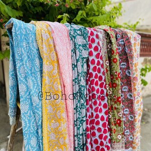 Hand Block Print Cotton Beach Sarong: Soft Voile Pareo