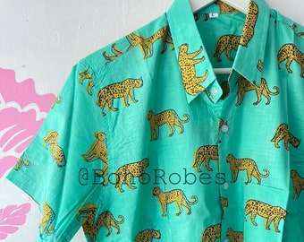 Handmade Floral Print Cotton Shirt: Men's Summer Wear