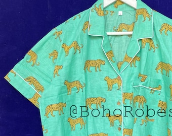 Cotton Short Pajama Set, Bridesmaid Lounge Wear, BohoRobes