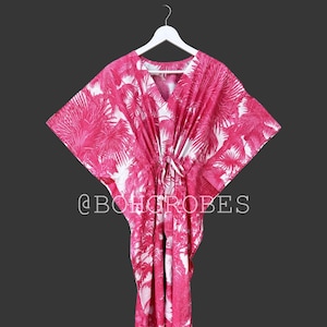 Summer Cotton Kaftan, Beach Cover Up, Maternity Wear, Maxi Dress, Sleepwear, Cotton Caftan, Gifts For Her