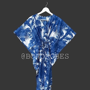 Cotton Kaftan: Soft Beach Resort Wear with Animal Print