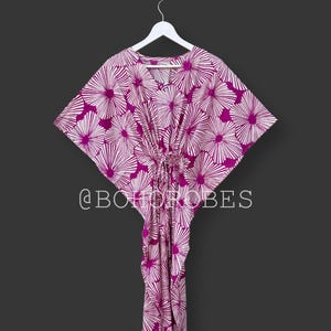 Cotton Kaftan Indian Floral Kaftan Long Caftan Dress For to be Moms Beach Cover up Sleepwear Indian Kaftan Maxi Dress Bikini Cover Up Caftan