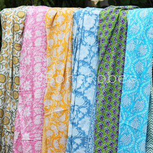 Colorful Hand Block Printed Beach Sarong, Women Cover Up, Soft Voile Scarf, Gifts For Her