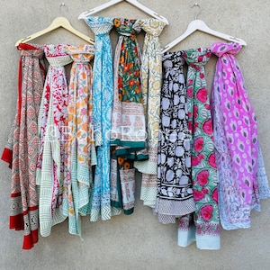 Hand Block Print Cotton Beach Sarong: Indian Voile Pareo