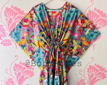 Soft Cotton Handmade Kaftan Cover-Up - Long Caftan For Women - Maxi Dress - Gifts For Her
