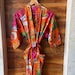 Neue Kimono-Robe mit tropischem Druck, indischer weicher Baumwoll-Kimono, Damen-Bademantel, Vorbereitungsmantel, Kimono-Damen, Strandbezug