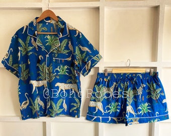 Women's Cotton Pj Shorts, Pajama Set Women, Bridesmaid Pajama, Cotton Sleep Shorts, Sleepwear