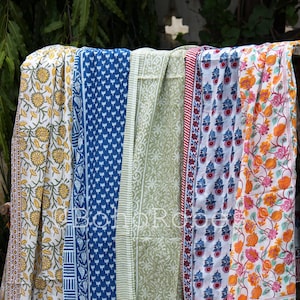 Hand Block Print Cotton Beach Sarong: Voile Summer Pareo