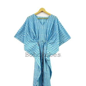 Cotton Kaftan, Indian Floral Kaftan, Long Caftan, Dress For to be Moms, Beach Cover up, Sleepwear, Indian Kaftan, Maxi Dress,Bikini Cover Up