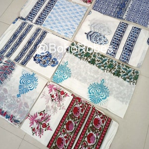 Indian Hand Block Print Cotton Beach Sarong: Soft Voile Pareo