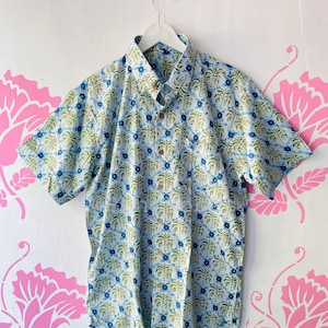 New Pure Cotton Printed Shirts for Men&#39;s, Beach Party Wear Shirt, Soft and Comfortable Shirt, Unique Gift for Him