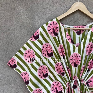 Cotton Kaftan Indian Floral Kaftan Long Caftan Dress For to be Moms Beach Cover up Sleepwear Indian Kaftan Maxi Dress Bikini Cover Up Caftan