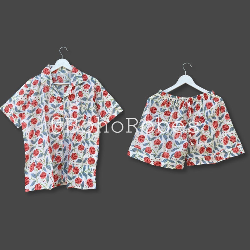 Floral Print Short Sleeve and Shorts Set