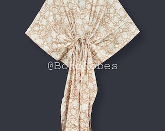 Kaftano in puro cotone 100%, pigiama da donna, caftano da festa, regalo per la mamma