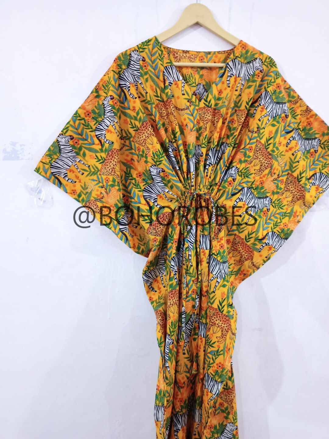 Dark Jungle Kaftan Cotton Co Ord Set