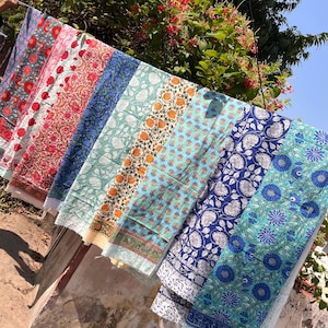Hand Block Print Cotton Beach Sarong: Soft Voile Pareo