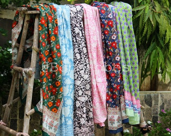 Hand Block Print Cotton Beach Sarong: Indian Voile Pareo