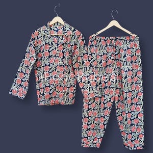 Block Print Cotton Pajama Set: Indian Lounge PJs