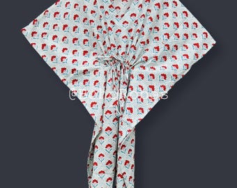 Kaftano con stampa floreale unica, caftano da festa, pigiama, regalo per la fidanzata