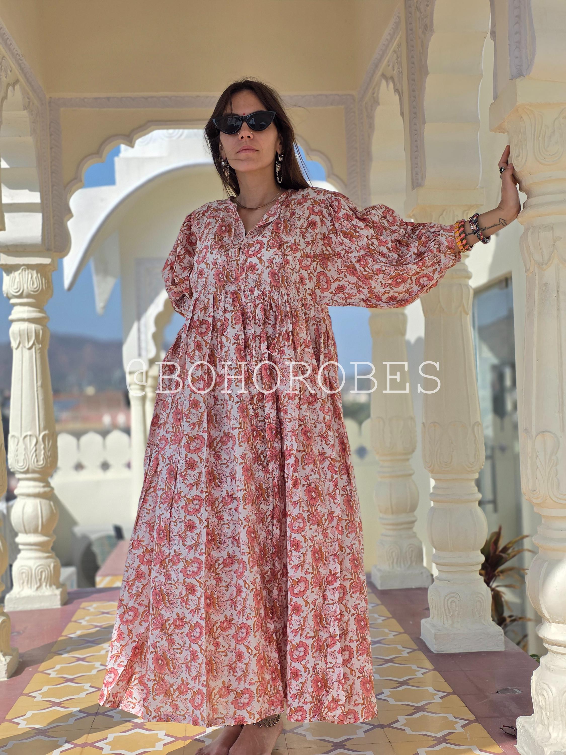 Floral Print Midi Dress, Mini Dress, , Deep Neck With String
