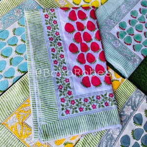 Hand Block Print Cotton Sarong: Boho Beach Scarf Cover-Up