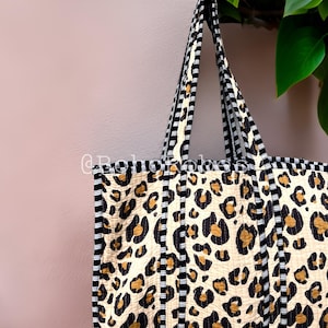 Quilted Cotton Tote Bag, Large Grocery Shopping Bag, Travel Bag, Gifts For Her