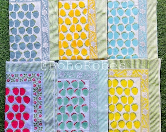 Hand Block Print Cotton Sarong: Lightweight Beach Wrap