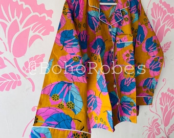Floral Cotton Pajama Set: Women's Soft Sleepwear Loungewear