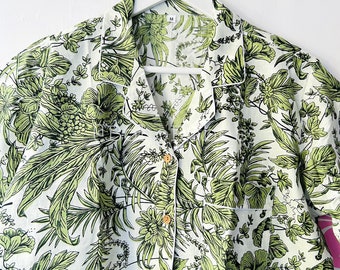 Floral Cotton Pajama Set: Bridesmaid Short Nightwear