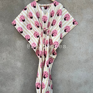 Indian Cotton kaftan, Cotton kaftan, Free size kaftan, Long Cotton kaftan, Soft Cotton Kaftan, Kaftan Dress