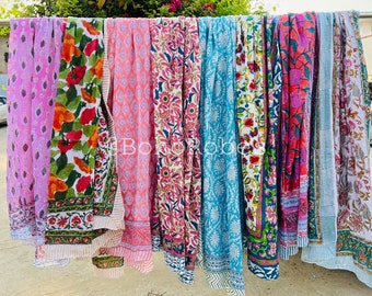 Soft Summer Pareo Indian Hand Block Print Cotton Sarong Assorted Lot Beach Sarongs Cotton Scarf Assorted Lot
