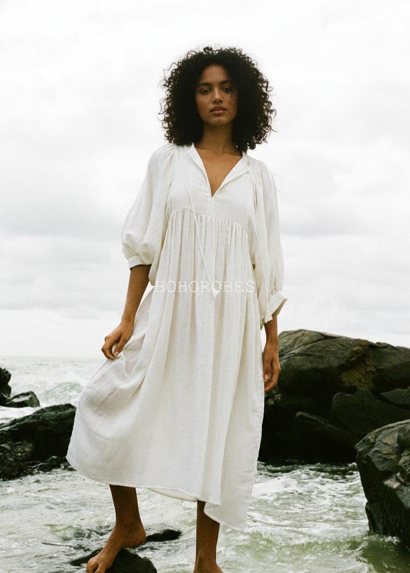 white gypsy maxi dress Surf Gypsy: The St. Lucia Plunge Diamond Knit Maxi Dress