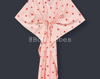 Handmade Printed Cotton Kaftan, Night Wear, Summer Wear, Partywear Caftan, Gift For Women
